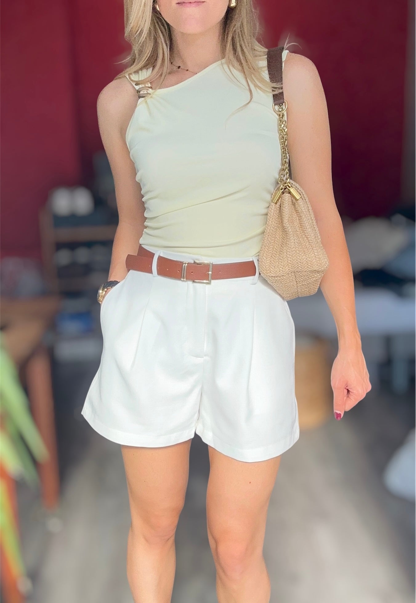 SHORT ROMY BLANC