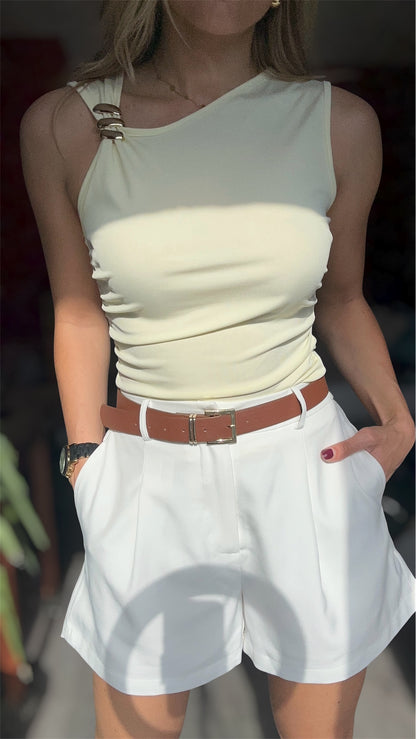 SHORT ROMY BLANC