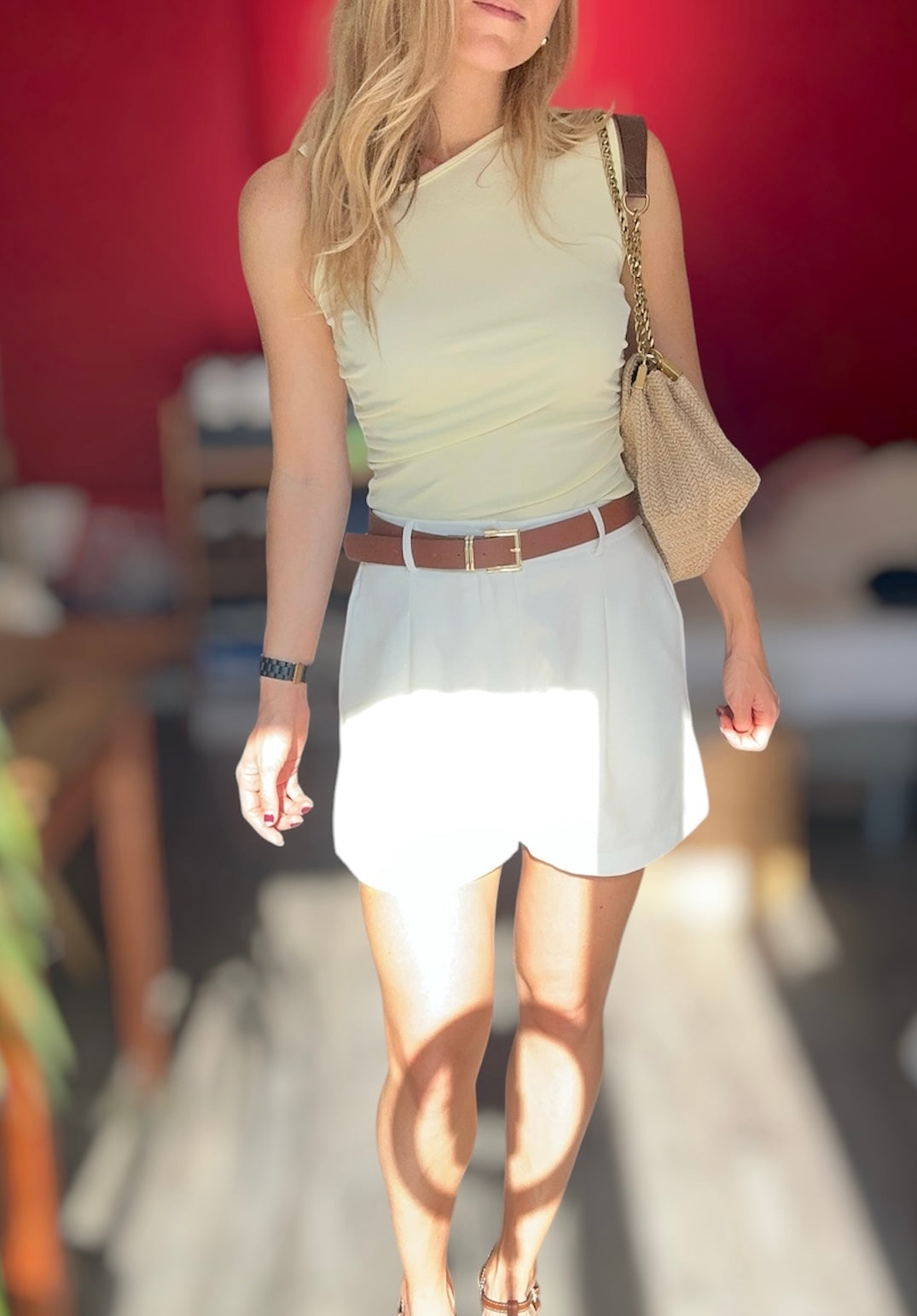 SHORT ROMY BLANC