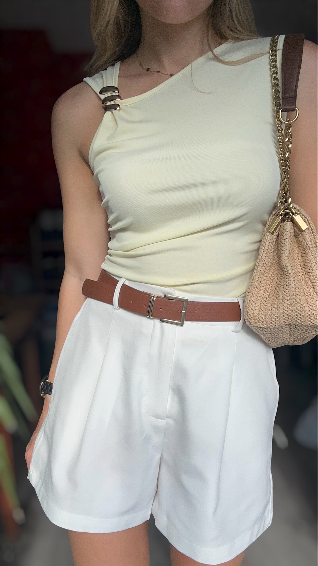 SHORT ROMY BLANC