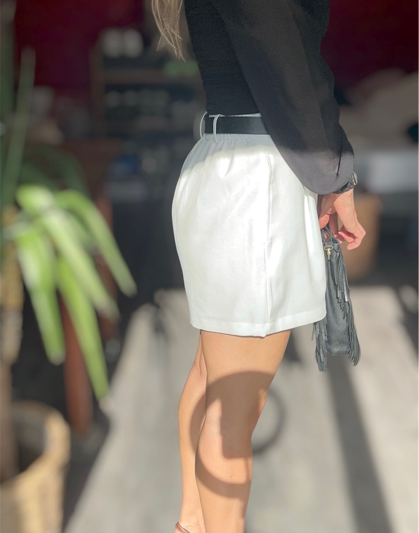 SHORT ROMY BLANC