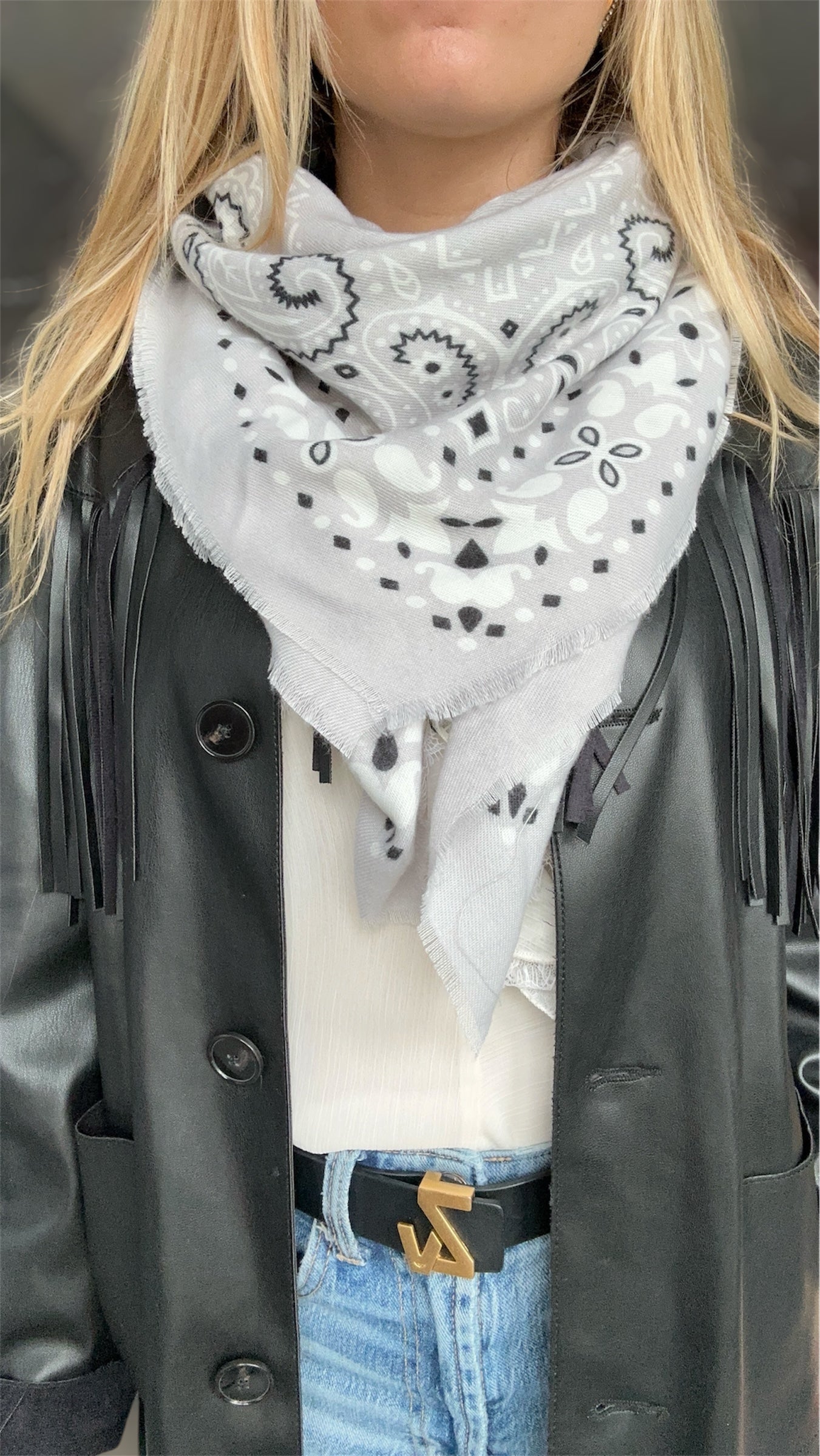 FOULARD LOUNA GRIS